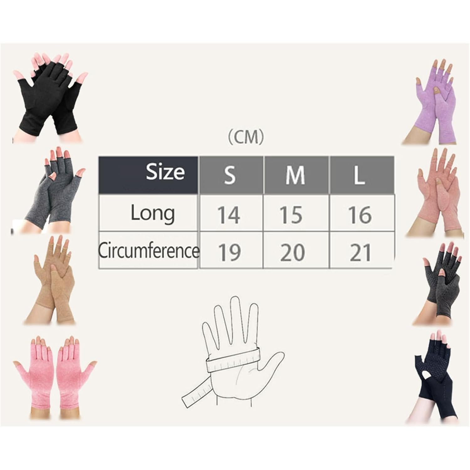 One Compress Bamboo Arthritis Gloves, Onecompress Bamboo Arthritis Gloves, Premium Onecompress Bamboo Gloves Men Women (2Pcsa,Large) image number 6