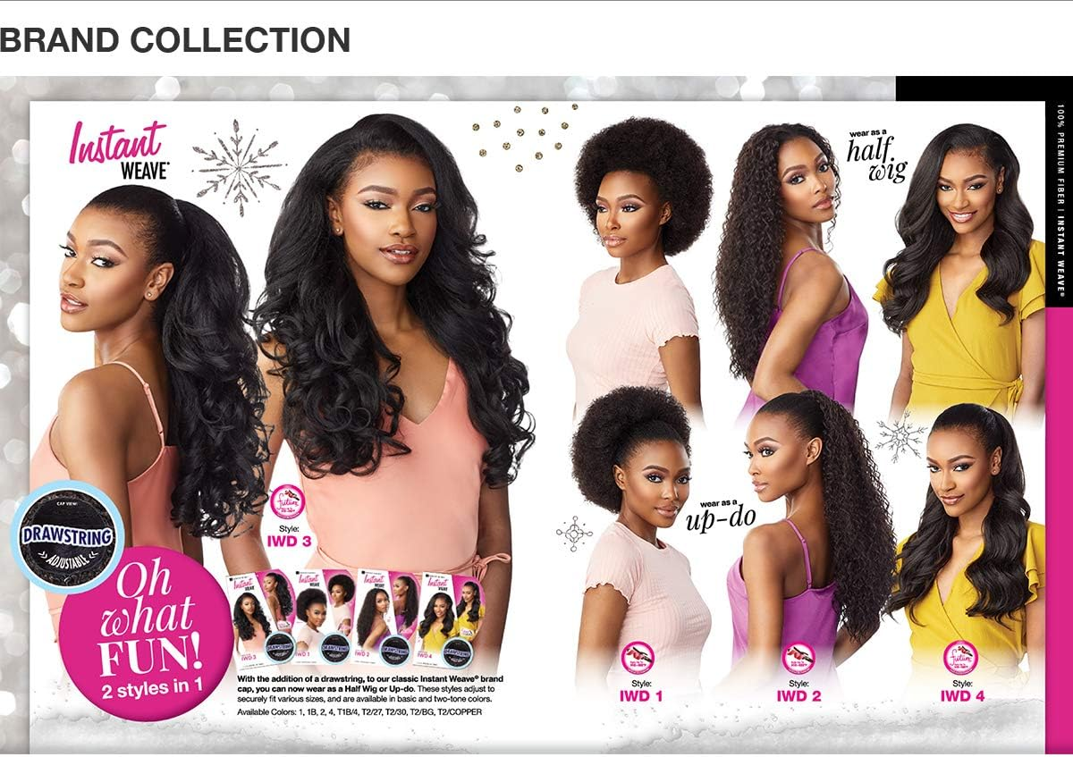 Sensationnel Instant Weave Synthetic Half Wig with Drawstring Cap - IWD 004 (1B off Black) image number 1