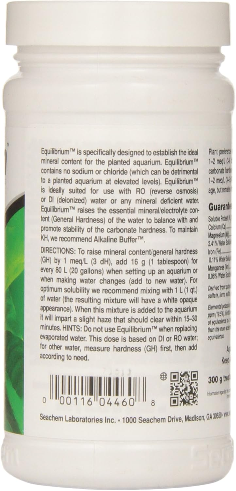 Seachem Equilibrium Fish Tank Treatment 300 G