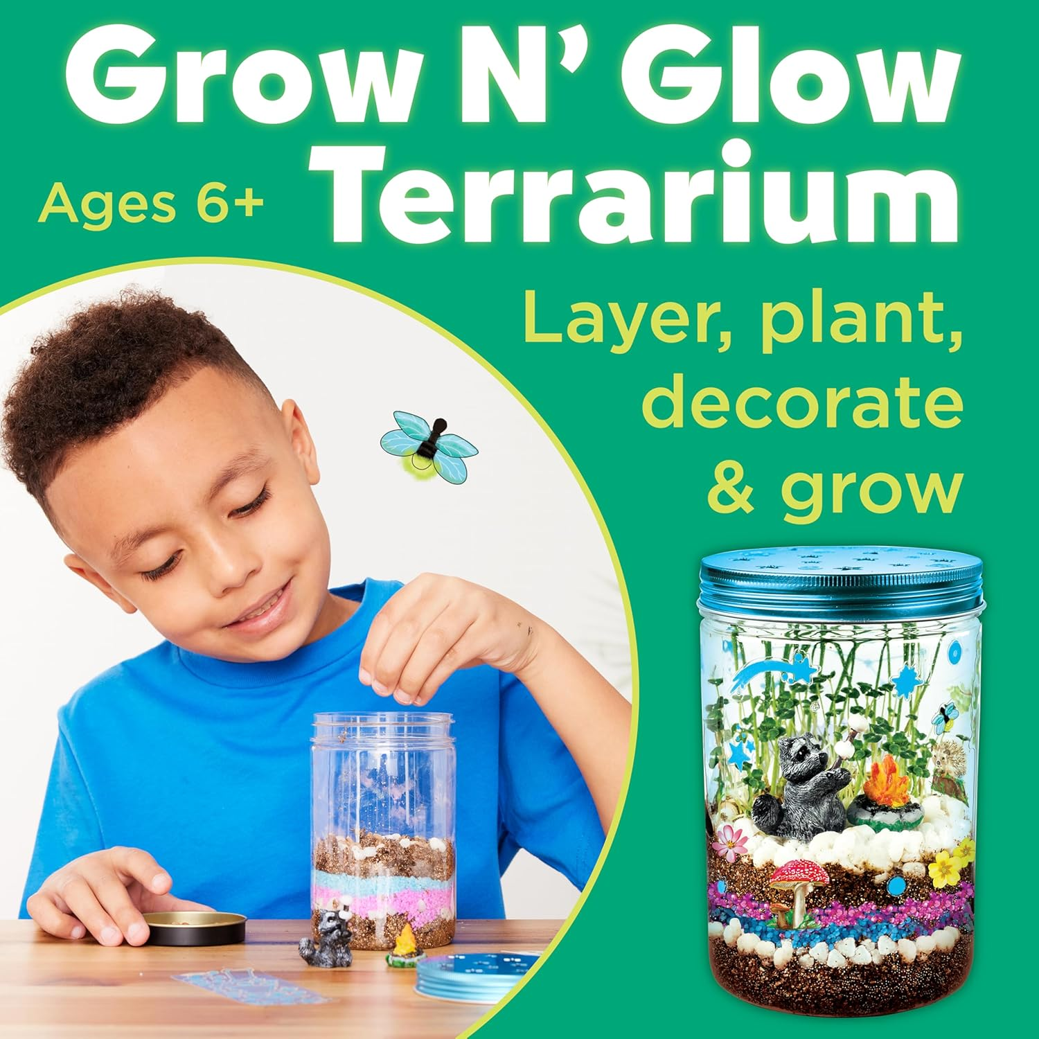 Creativity for Kids Grow N Glow Terrarium Science Craft Kit image number 5