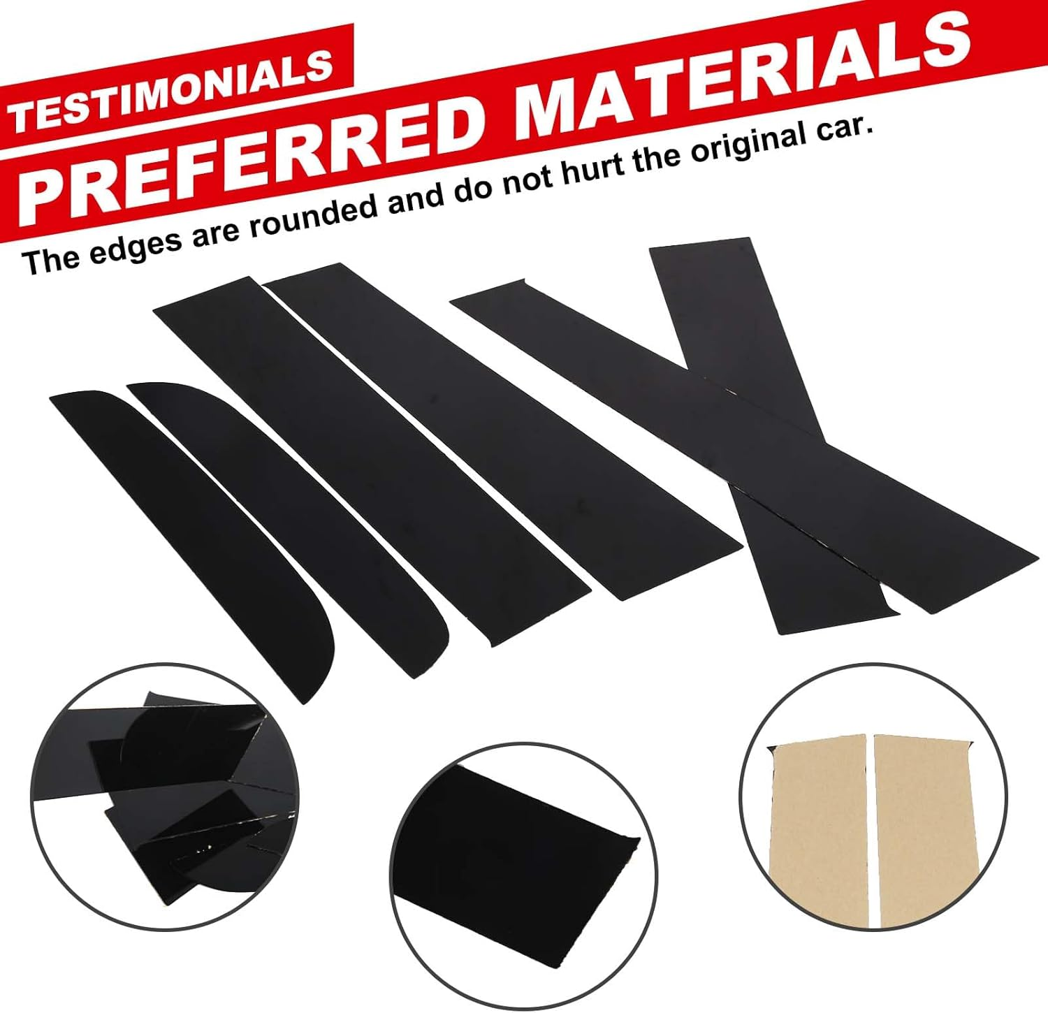 B-Pillar Cover Trim Compatible with Ford Ranger 2023-2025 Accessories | PC Material Center Pillar Post Panel Sticker | 6PC Set (2015-2021) image number 5