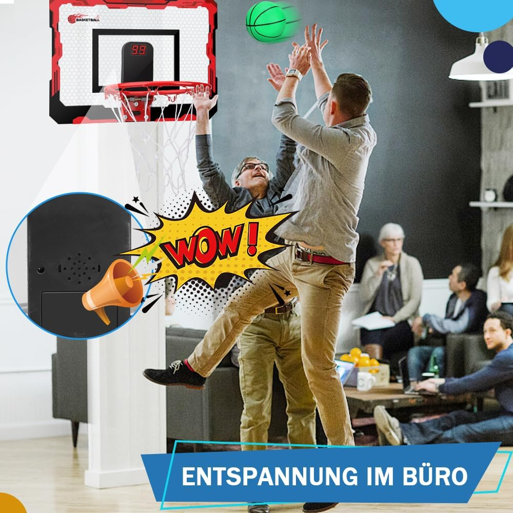 Mini Basketballkorb Basketball Reifen F&uuml;r Kinder Erwachsene, &Uuml;ber T&uuml;r Basketball Reifen Mit 3 Gummib&auml;llen, Sport Party Gunsten F&uuml;r Home Office T&uuml;rwand, Geschenk F&uuml;r Jungen M&auml;dchen image number 4