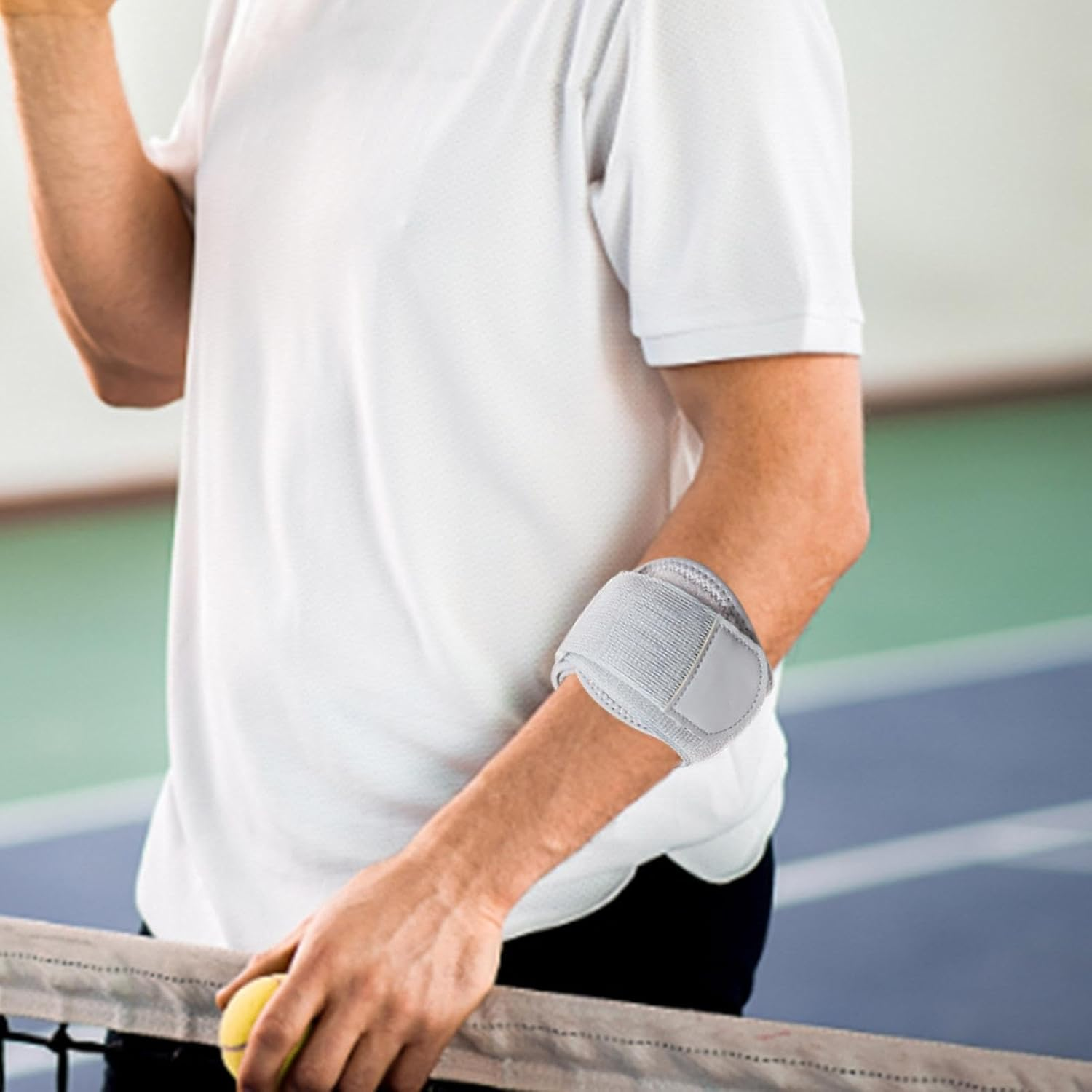 Tennis Elbow Sleeve | Tennis Compression Elbow Protector - Adjustable Arm Protector Wrap, Elbow Support Brace Protector Pad for Basketball, Golf, Volleyball Zankie image number 3