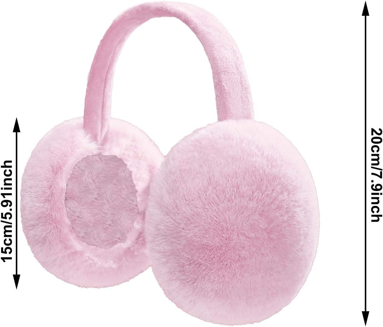 CENZICOM Foldable Winter Ear Muffs, Faux Fur, Outdoor Ear Warmers image number 2