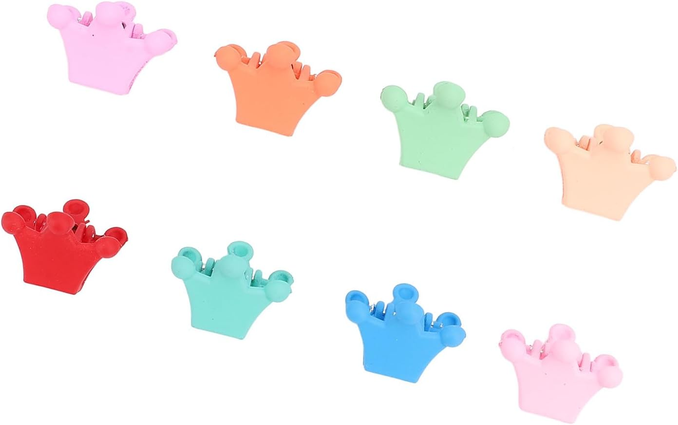 100Pcs Crown Shaped Small Hair Claw Clips, Colorful Kawaii Resin Mini Hairpins, Non-Slip Cute Hair Clamps for Fine Hair for Fine Hair, Toddlers, Women, Little Girls, Baby image number 1