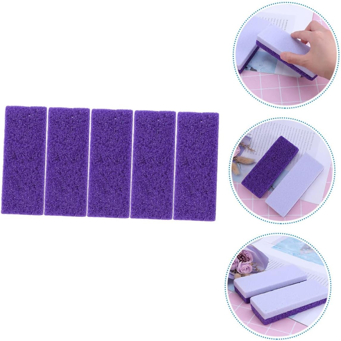 LIFKOME Volcanic Stone Foot Callus Remover 5Pcs Pack Dead Skin Removal Tool Foot Care File for Cracked Heels and Corns Pedicure Accessory for Home Use image number 3