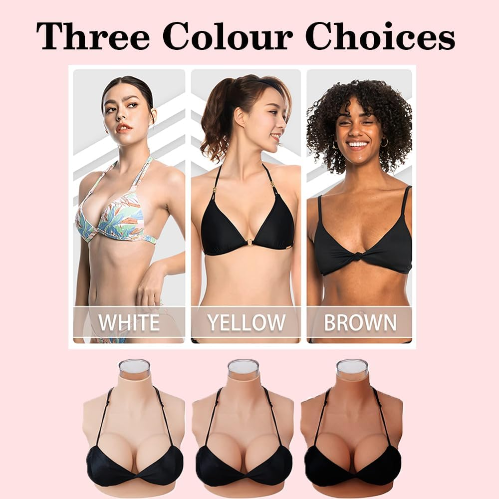 Silicone Breast Forms，Silicone Boobs，Fake Boobs，Breast Forms for Crossdressers Drag Queen（Plus Size） image number 5