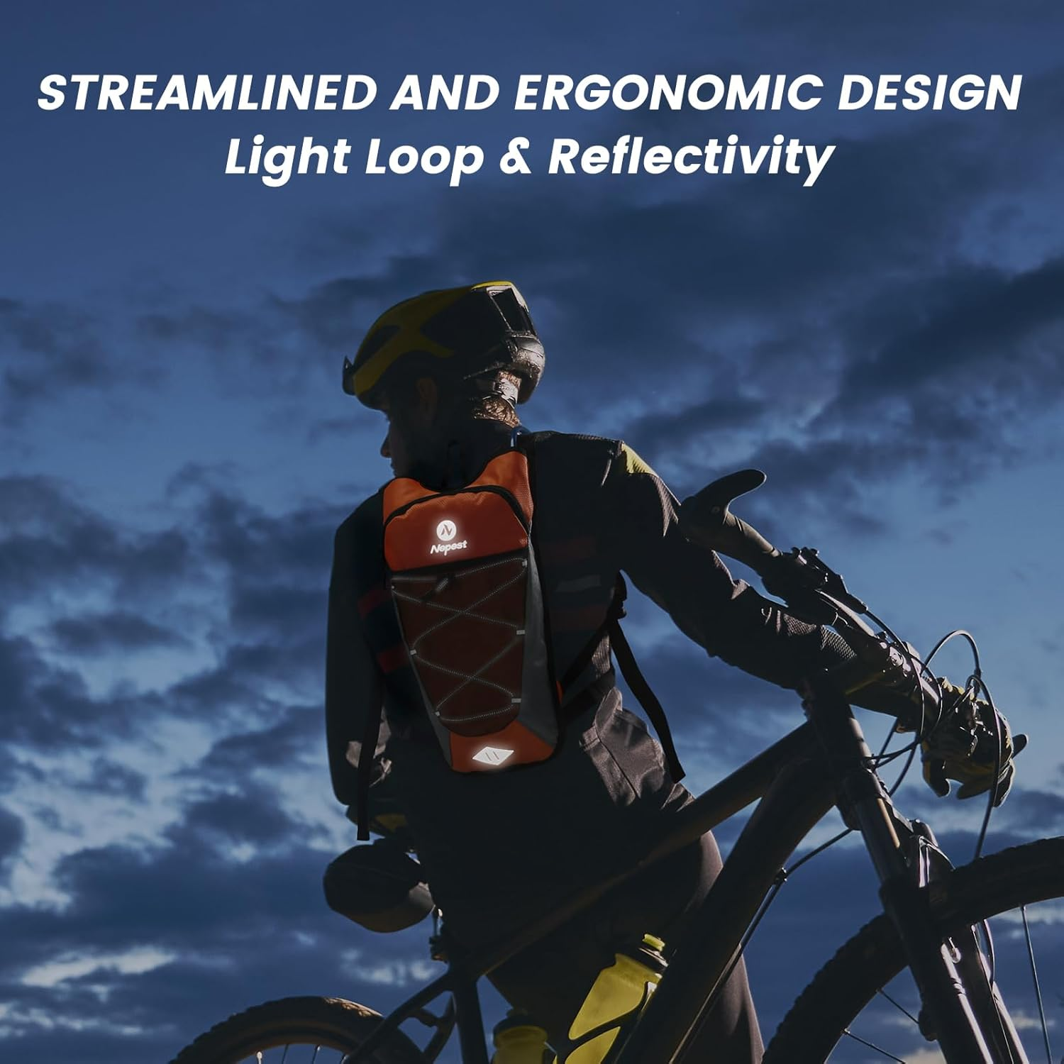 Nepest Hydration Backpack with 2L Water Bladder for Cycling, Water Backpack for Hiking Running, Lightweight Hydration Pack - Green image number 6