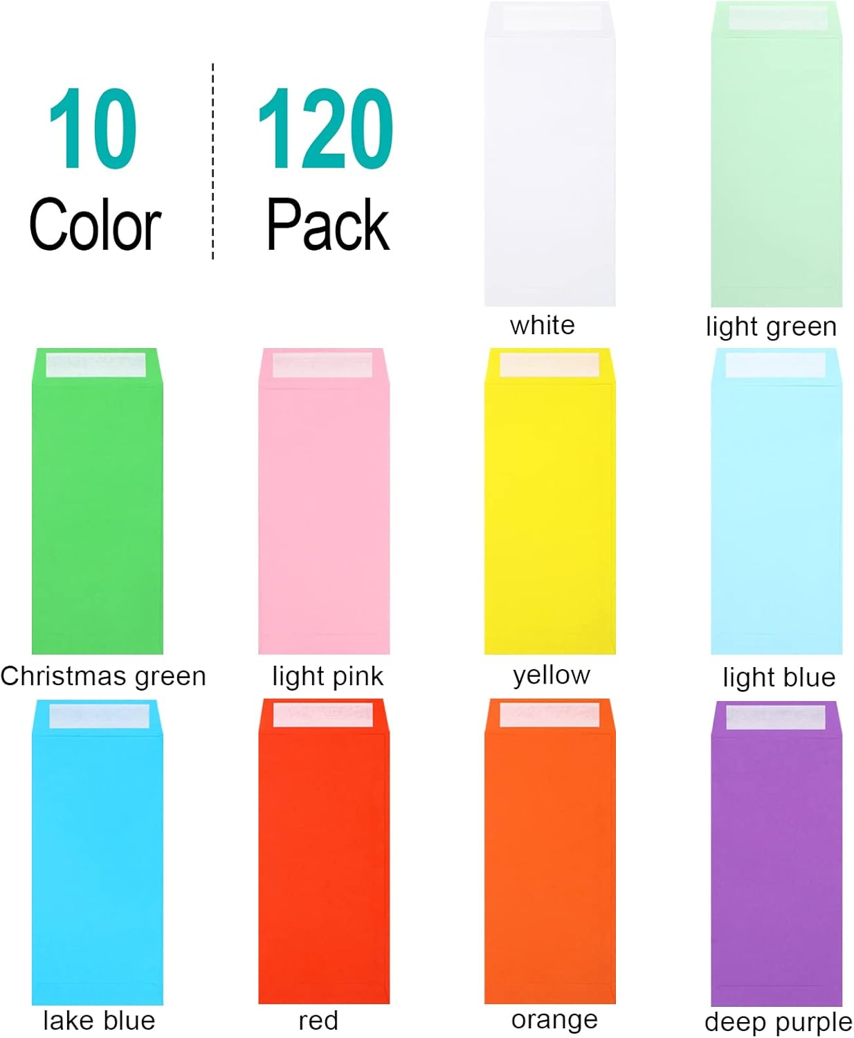 Cash Envelopes -120 Envelopes Money Saving Challenge, 3.2X6.6Inch Money Envelopes for Budgeting, Coins, Checks, Gift Cards & Tickets