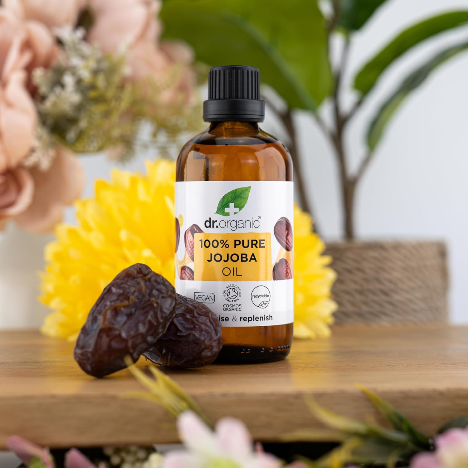 Dr Organic Jojoba Oil, 100% Pure & Natural, Moisturising, Multi Action, Face, Body & Hair, Massage, Carrier Oil, Aromatherapy, Vegan, Cruelty Free, Paraben & SLS Free, Certified Organic, 100Ml image number 2