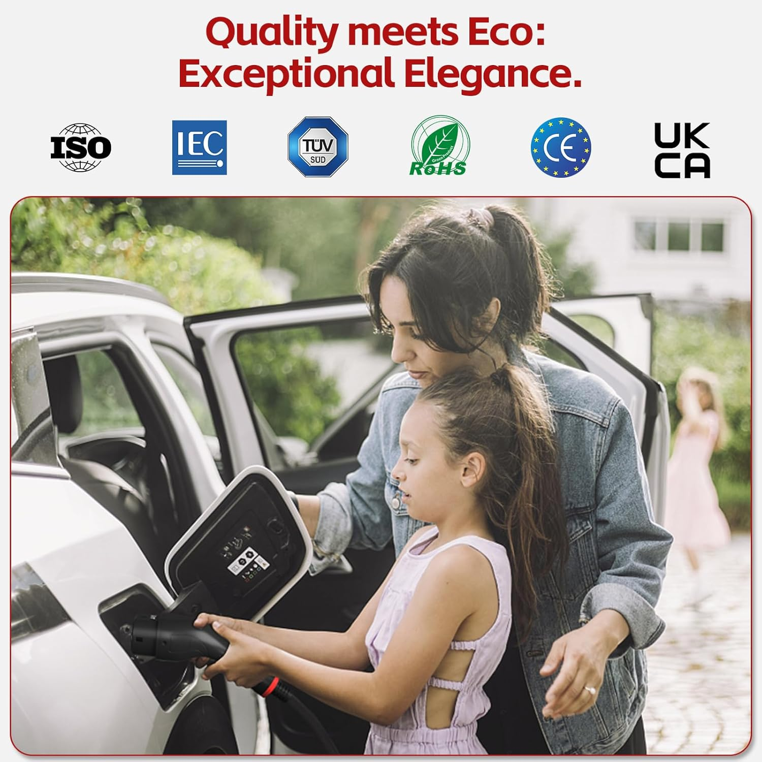 MCEVKELN Type 2 to Type 2 EV Charging Cable 7Kw 10M - Electric Vehicle Charger| 1 Phase | 32A | 10M TPU Cable Compatible with Tesla/Byd/Bmw/Mg/Kia image number 2