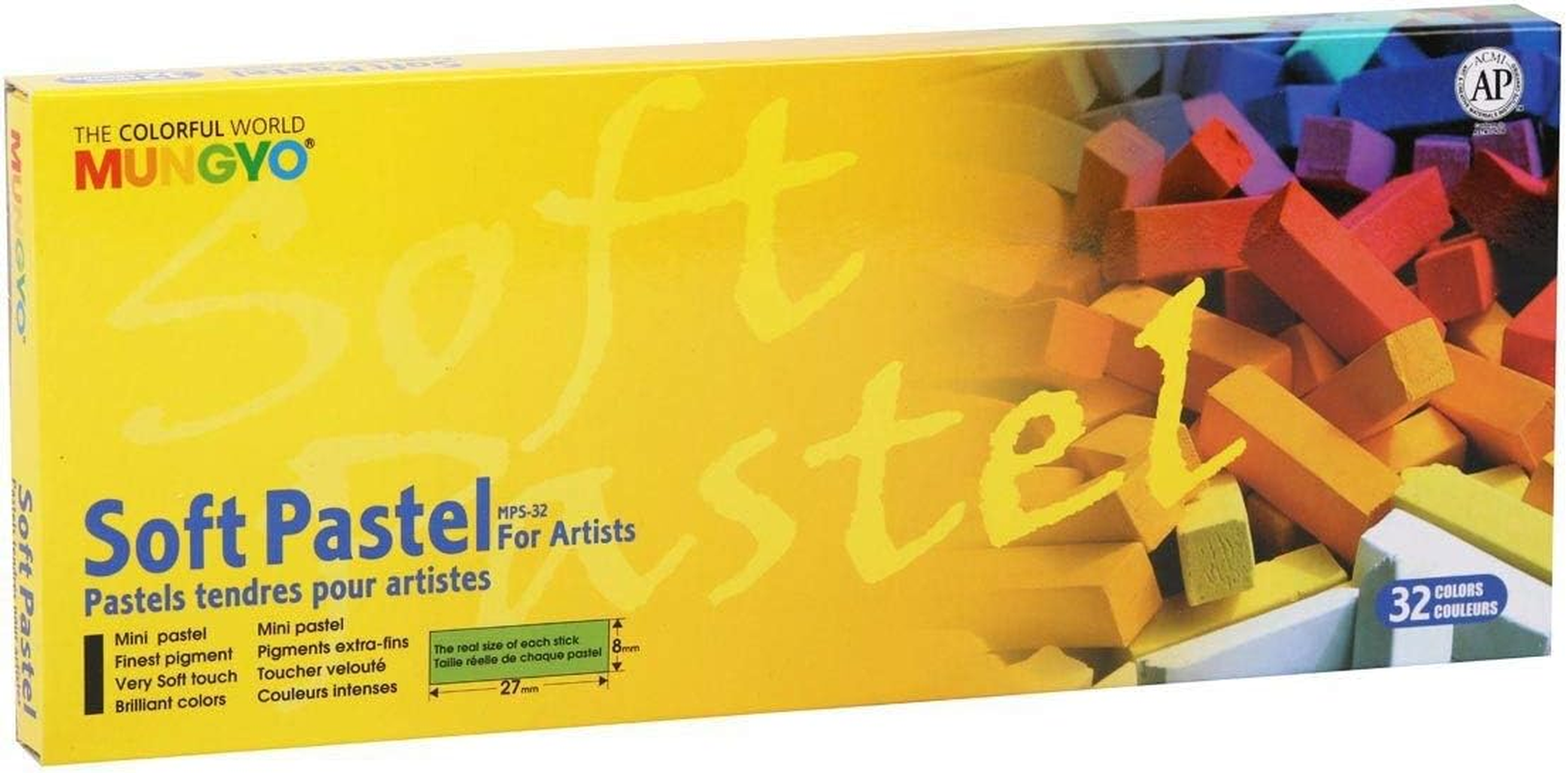 Mungyo Square Soft Half Stick Pastels 32-Piece Set