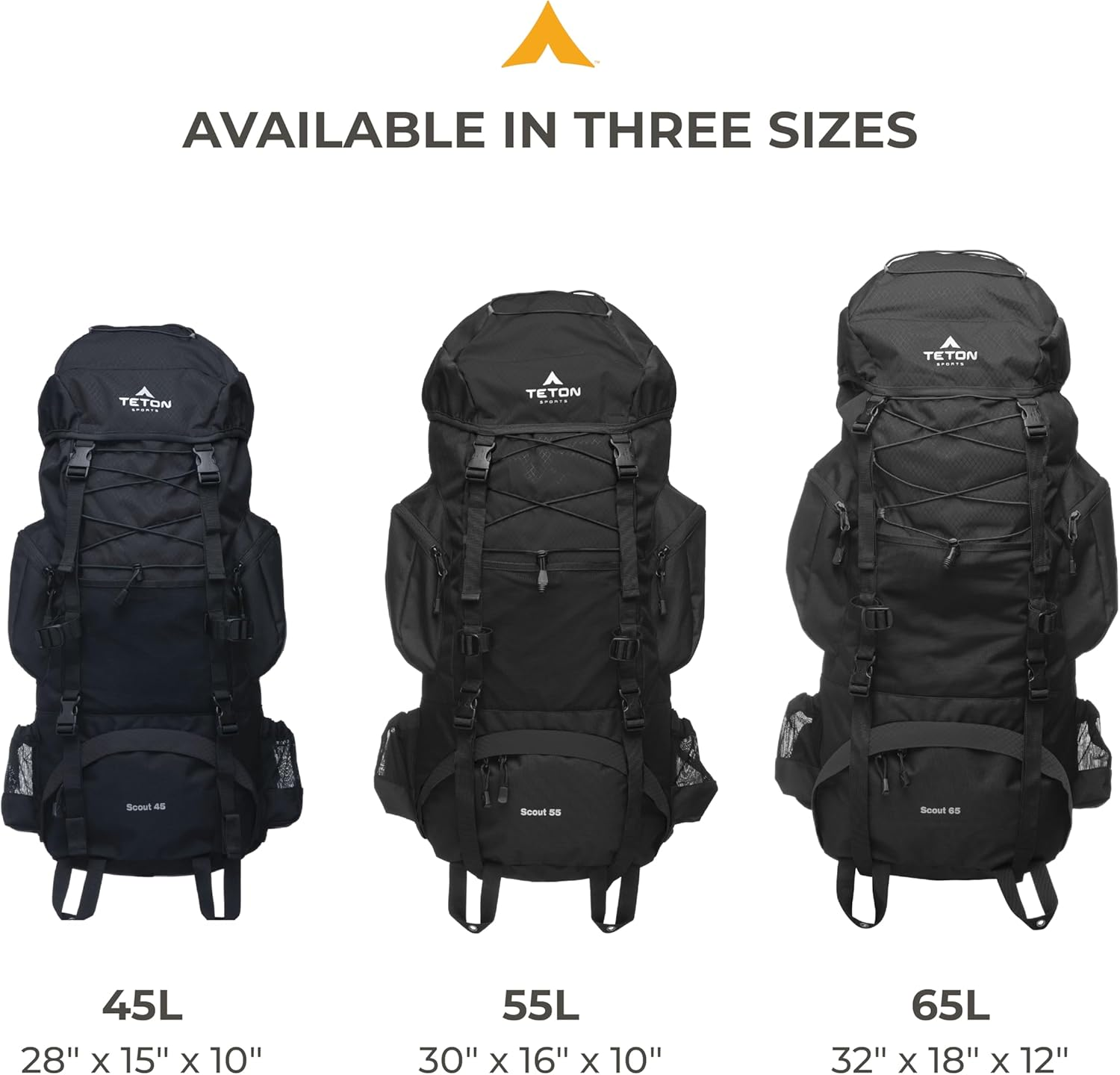 TETON Sports Scout 3400 Internal Frame Backpack; Great Backpacking Gear or Pack for Camping or Hiking - Buck Brown image number 3