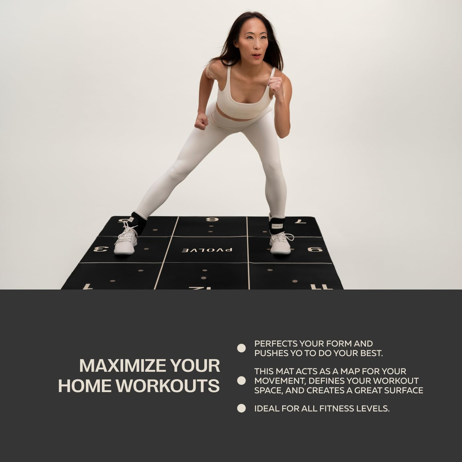 P.Volve Precision Mat, Exercise Mat for at Home Workouts