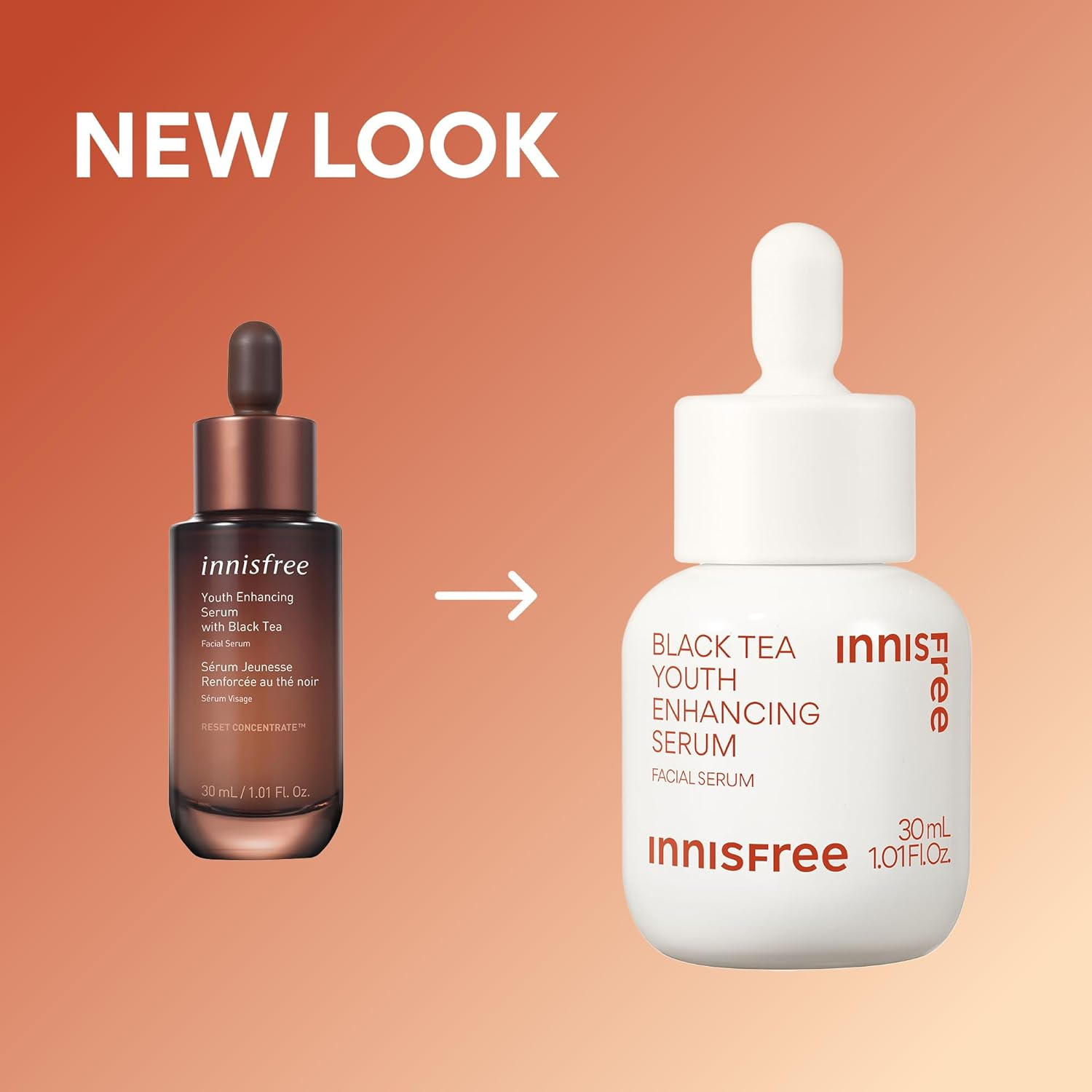 Innisfree Black Tea Youth Serum, Korean Anti-Aging Treatment with Niacinamide for Radiance, Firm Skin, Hydration, and Visible Skin Renewal image number 5