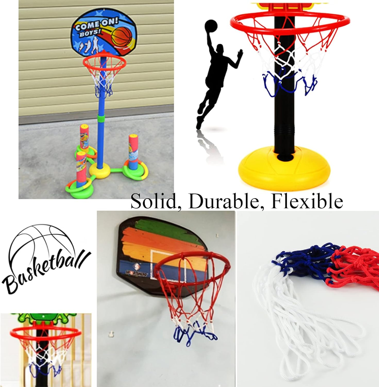 Small Net Replacement for 12 Loops Mini Basketball Hoop, 8"-10.25" Rims, All Weather anti Whip image number 3