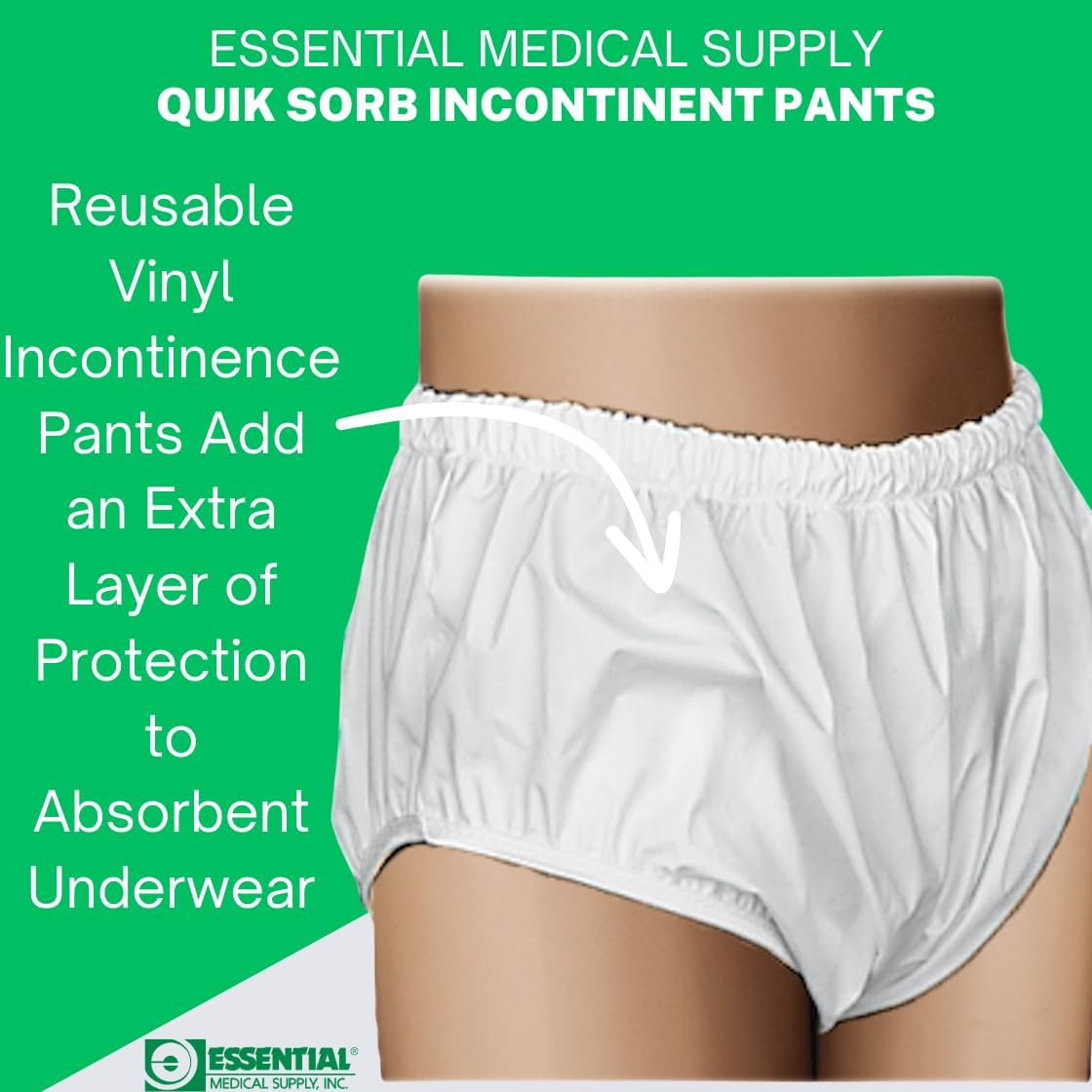 Essential Medical Supply Quik-Sorb Pull on Incontinent Pants, Large