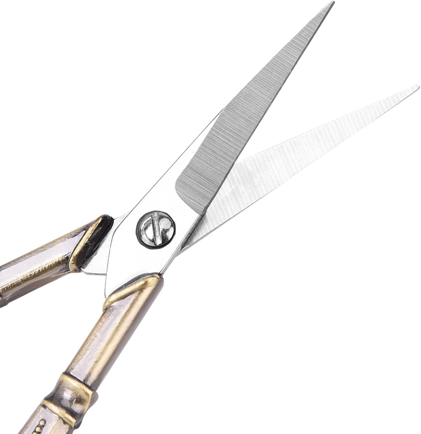 1Pc Vintage Flower Pattern Scissors Needlework Embroidery Stainless Steel Tailor Scissors Small Sharp Sewing Scissors Stainless Steel Sewing Scissors for Art Work (Bronze Plating) - Gold image number 7