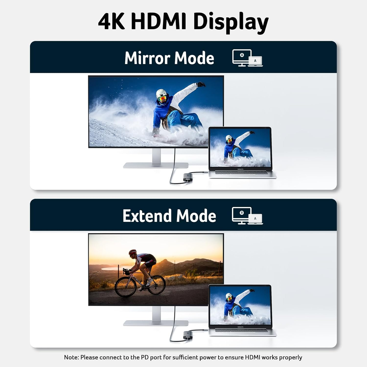 Acer USB C Hub (7-In-1) Multiport Adapter 4K HDMI, 5Gbps Type-C Data Port USB 3.1 100W Power Delivery, USB C Dongle for Ipad Pro Macbook Iphone 15 Pro image number 1