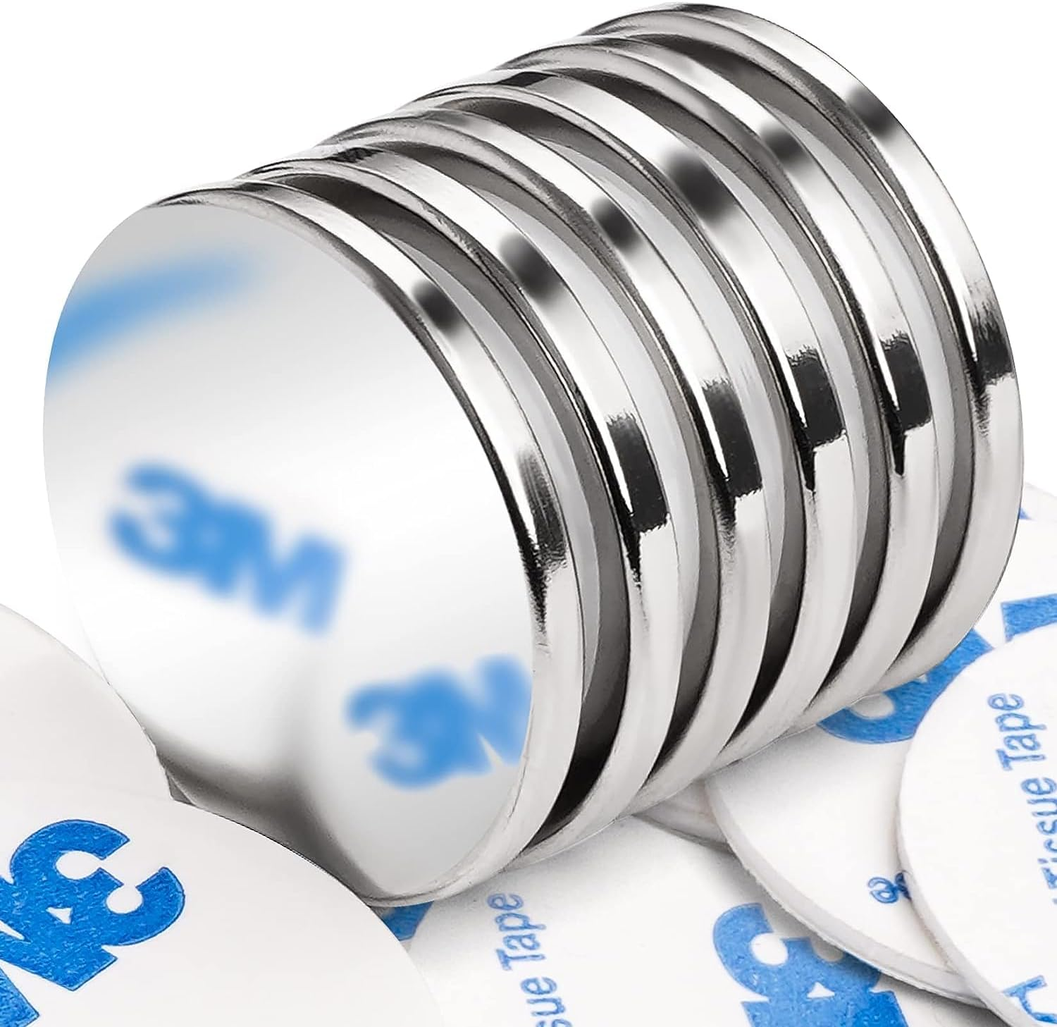 UCINNOVATE Neodymium Disc Magnets, 32X 3Mm Rare Earth Powerful with Double-Sided Adhesive for Wall, Fridge DIY Whiteboard, Cute Locker Magnets 6 Pack image number 4