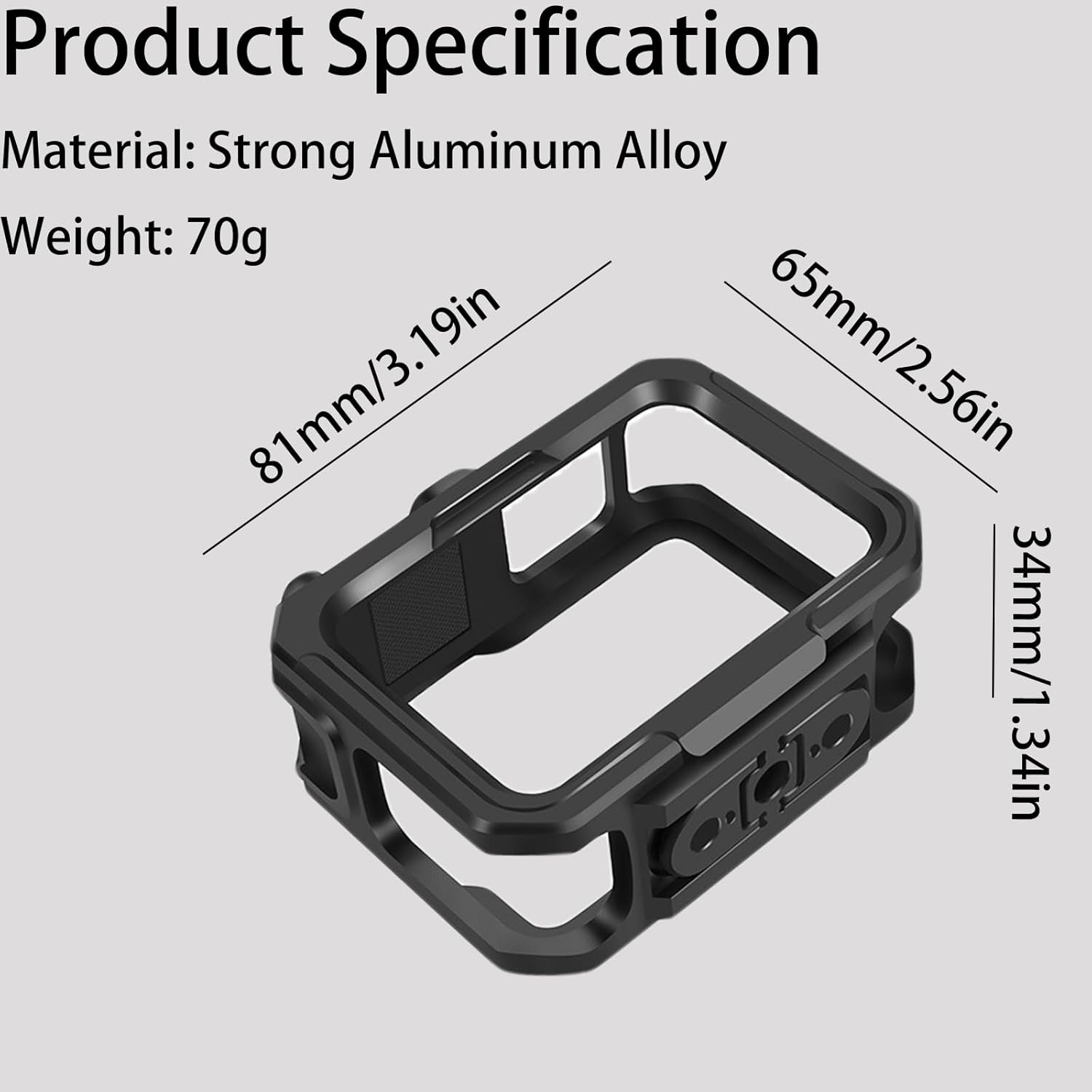 LILITURF Aluminium Protective Case for Gopro Hero 13/12/11/10/9, Durable Hard Frame Cases Protector, Strong Metal Housing Frame Video Cage with Magnetic Fingers and Sliding Cover image number 1