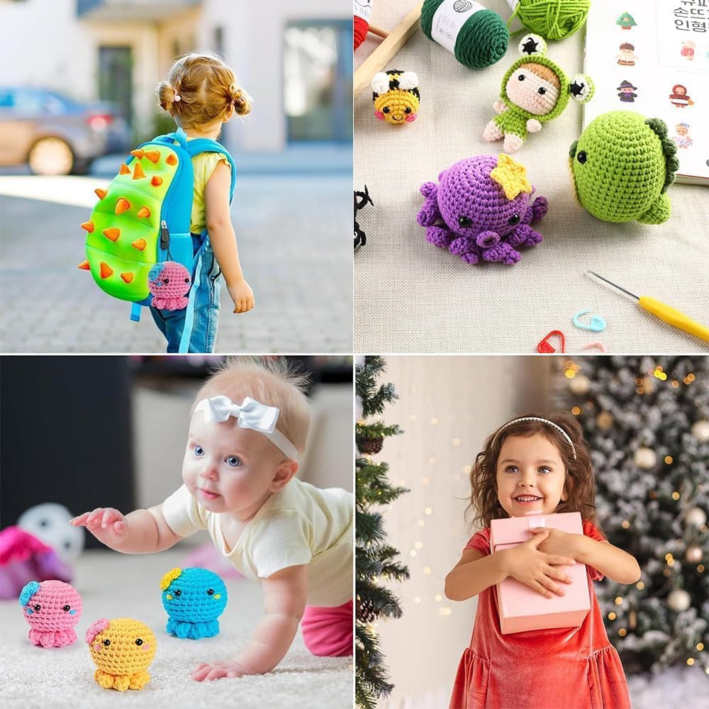 Cute Animal Pattern Crochet Starter Kit for Beginners - Complete Set for Adults and Kids - DIY Penguin Project image number 2