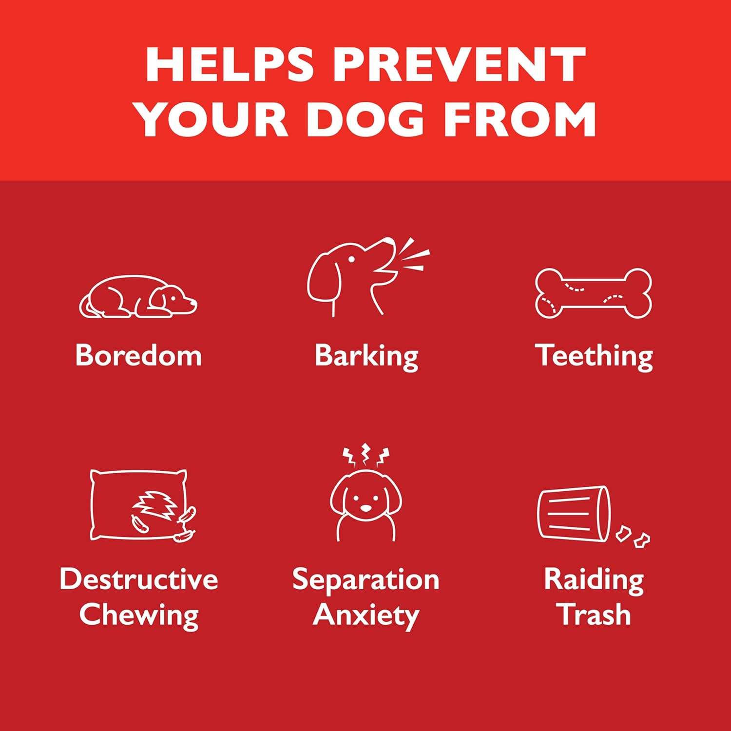 Chew King Premium Treat Dog Toy, Extremely Durable Natural Rubber Toy, Bacon Flavored Dog Toy Orange Medium image number 4