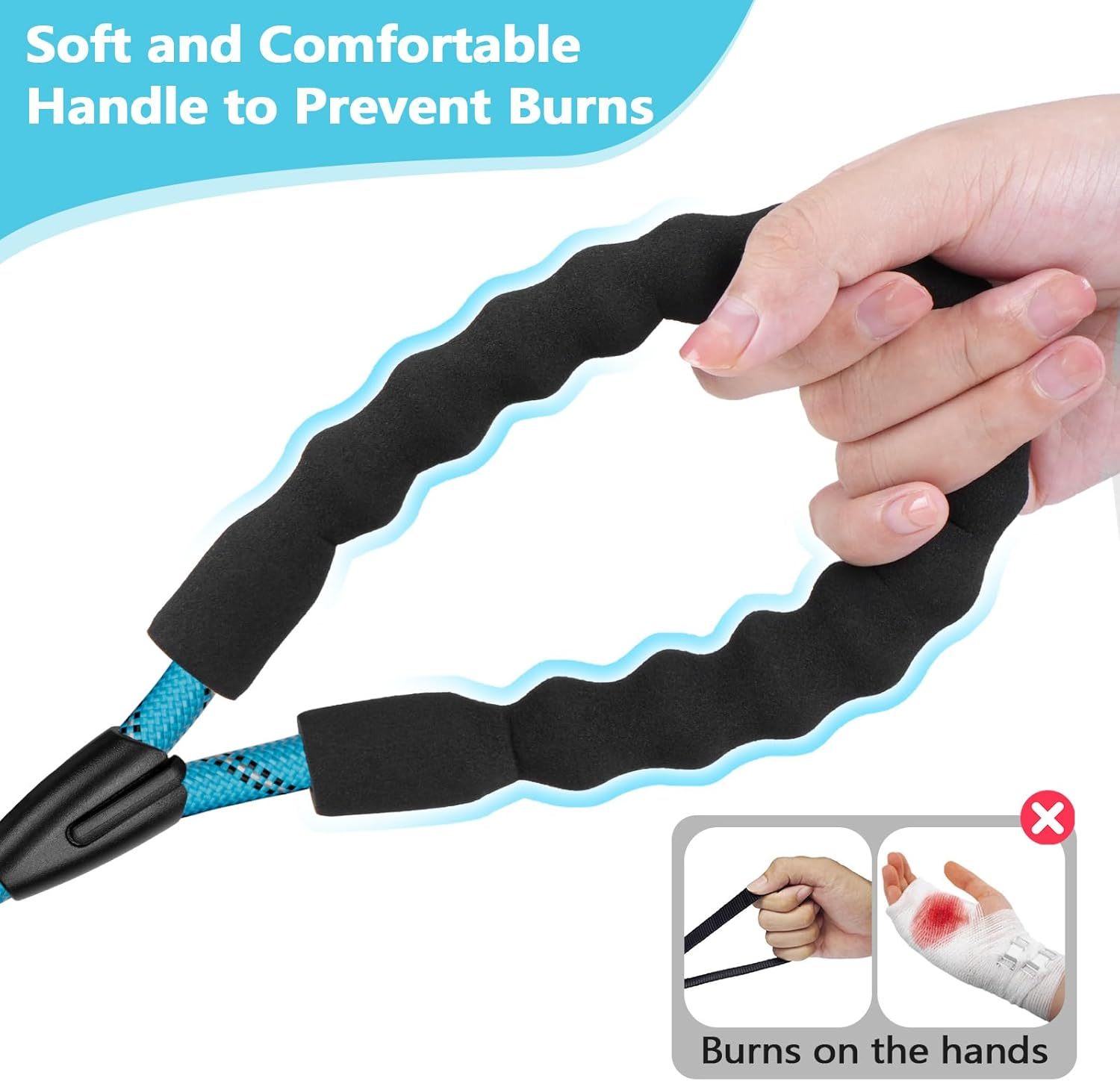 Slip Lead Dog Leash 6FT, Heavy Duty 1.8M Anti-Choking Rope Slip Leash, Reflective Strong Sturdy Rope Lead for Large Medium Small Dog, 1/2 Inch(12Cm), Blue image number 3