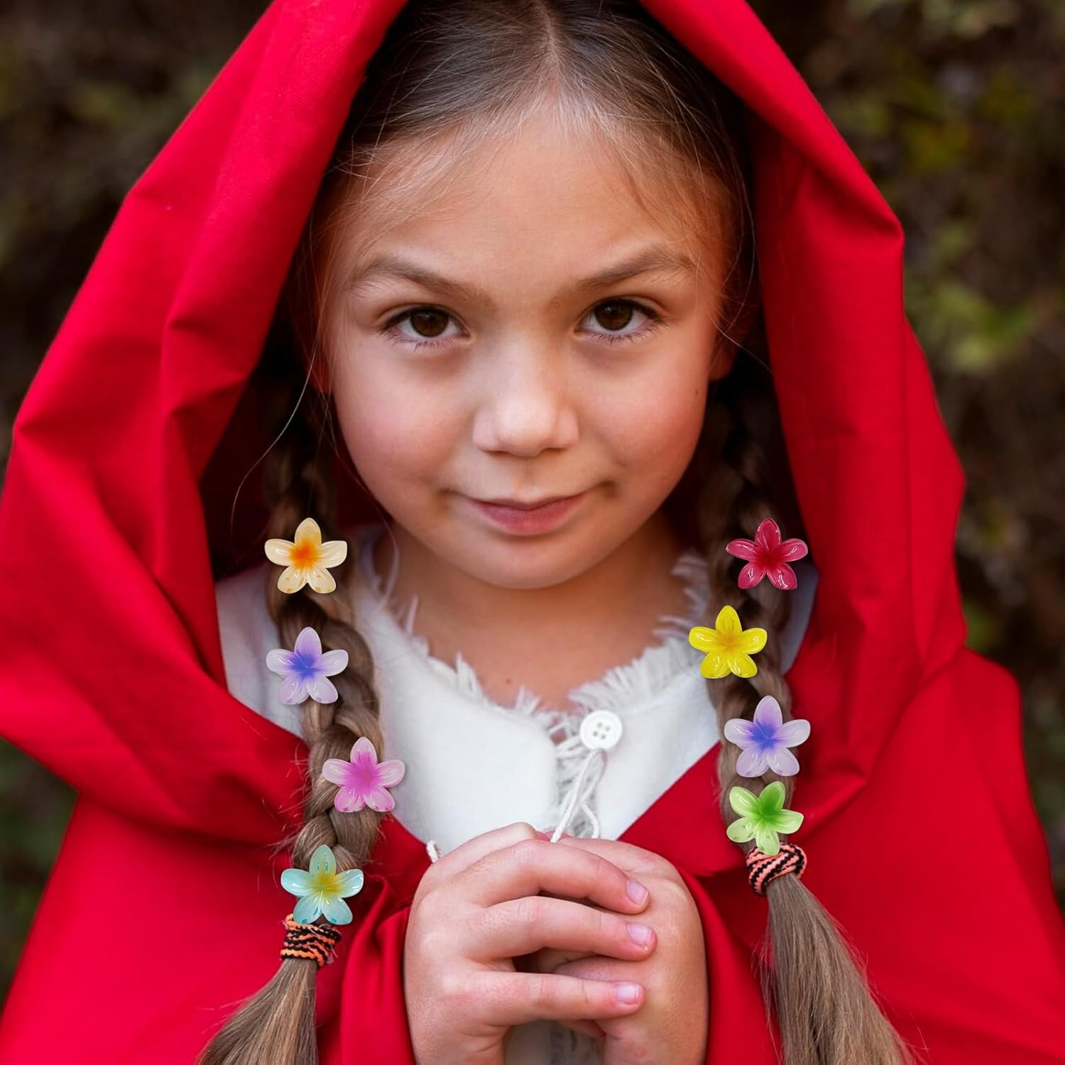 Pack of 16 Flower Hair Clips Small, 4 Cm Flower Hair Clips Women Girls Flower Hair Clip, Mini Hair Clips Flowers for Women Thin Thick Hair Hair Styling Accessories image number 2