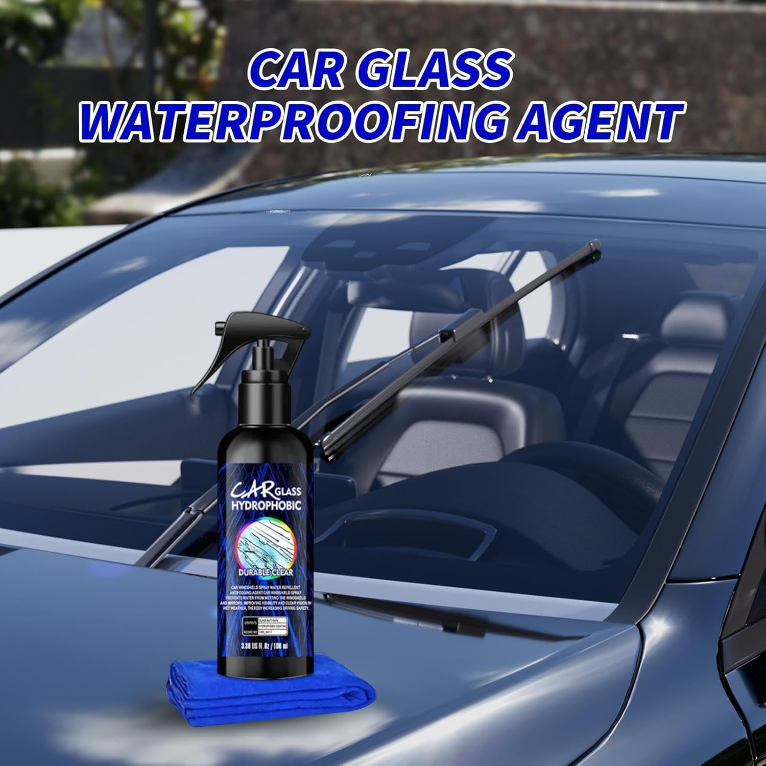 Car Window Cleaner Spray,100Ml Car Window Coating Spray | Automotive Cleaning Accessory for Motorcycle Tire Headlight Windshield Truck RV Marine Furniture