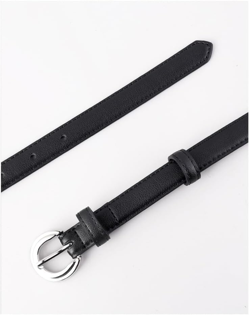 Silver Buckle Belt for Women Belt for Jeans Pants image number 3