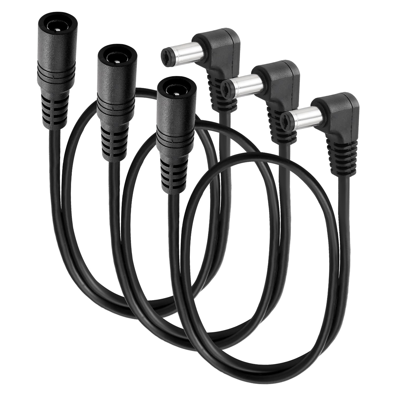 KUOQIY 2 PCS 2M 5.5X2.1 Mm 24V 12V DC Power Extension Cable, Right Angle Male to Female Power Extension 22AWG, for CCTV Security Cameras, Router, Black image number 6