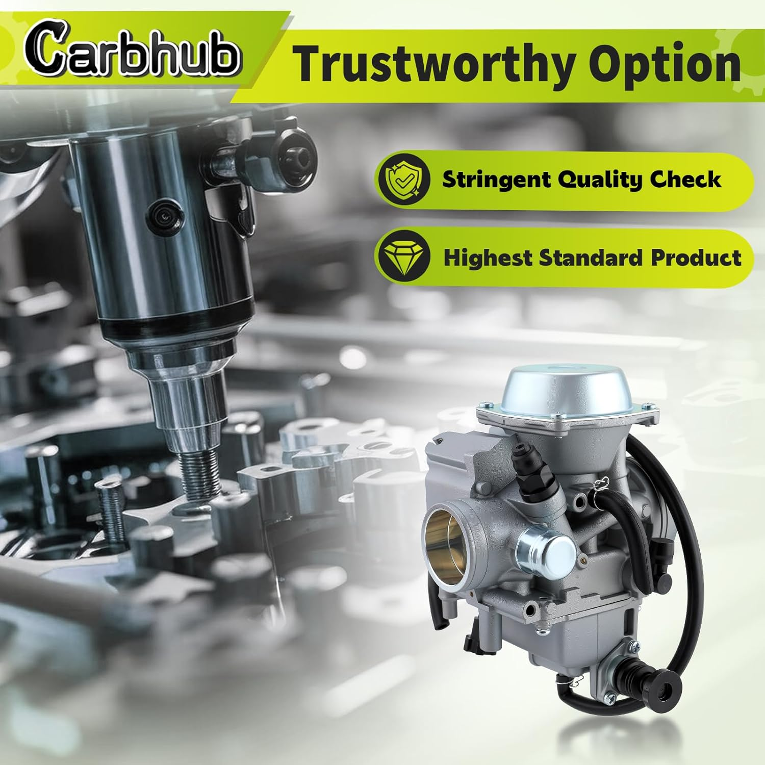 Carbhub TRX300 Carburetor for Honda 300 TRX300 Fourtrax 1988-2000 Carb image number 6