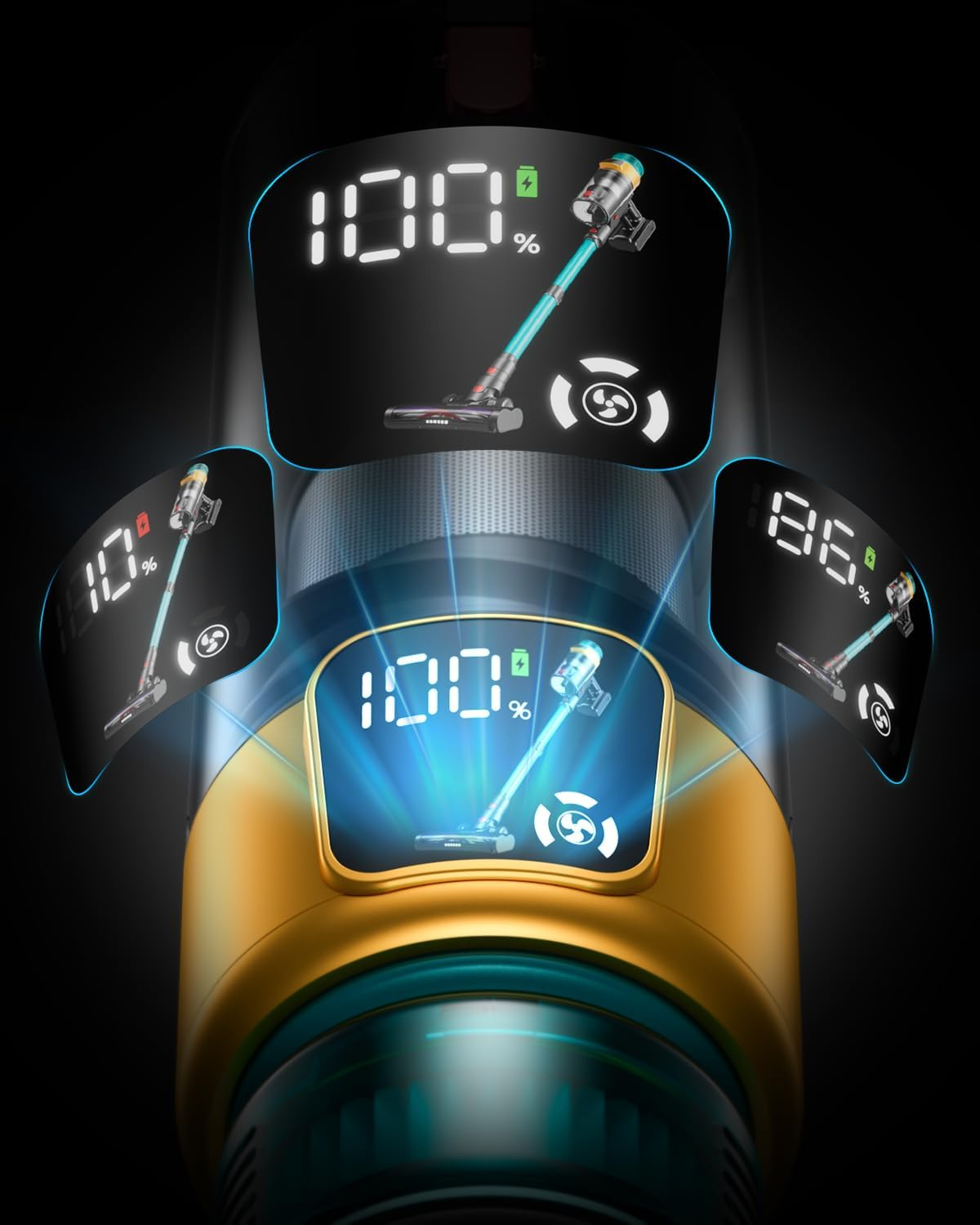 Cordless Vacuum Cleaner, 580W 48KPA 70Mins Vacuum Cleaners for Home, Stick Vacuum with Charging Dock Station, Anti-Tangle Wireless Vacuum, Rechargeable Cordless Vacuum image number 6