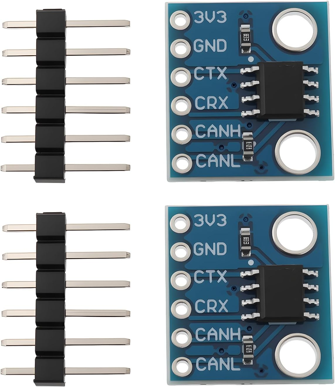 Ecsing 2Pcs SN65HVD230 Breakout Board CAN Bus Modul Compatible with A-Rduino Controller Board, 3.3V image number 2
