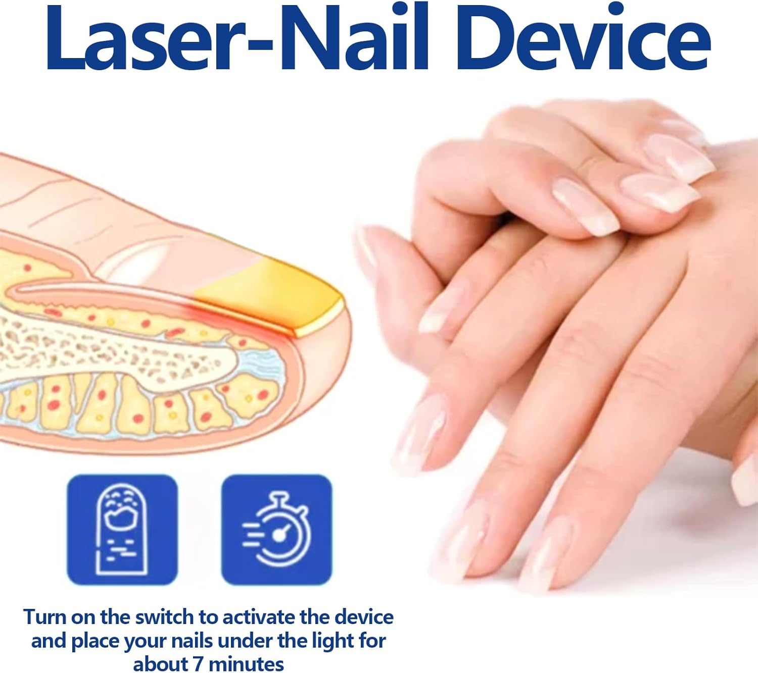 Mingzhe Laser-Nail Device Nail Fungus Cleaning Laser Device Nail Fungus Laser Treatment for Damaged Discolored Thick Toenails & Fingernails image number 5