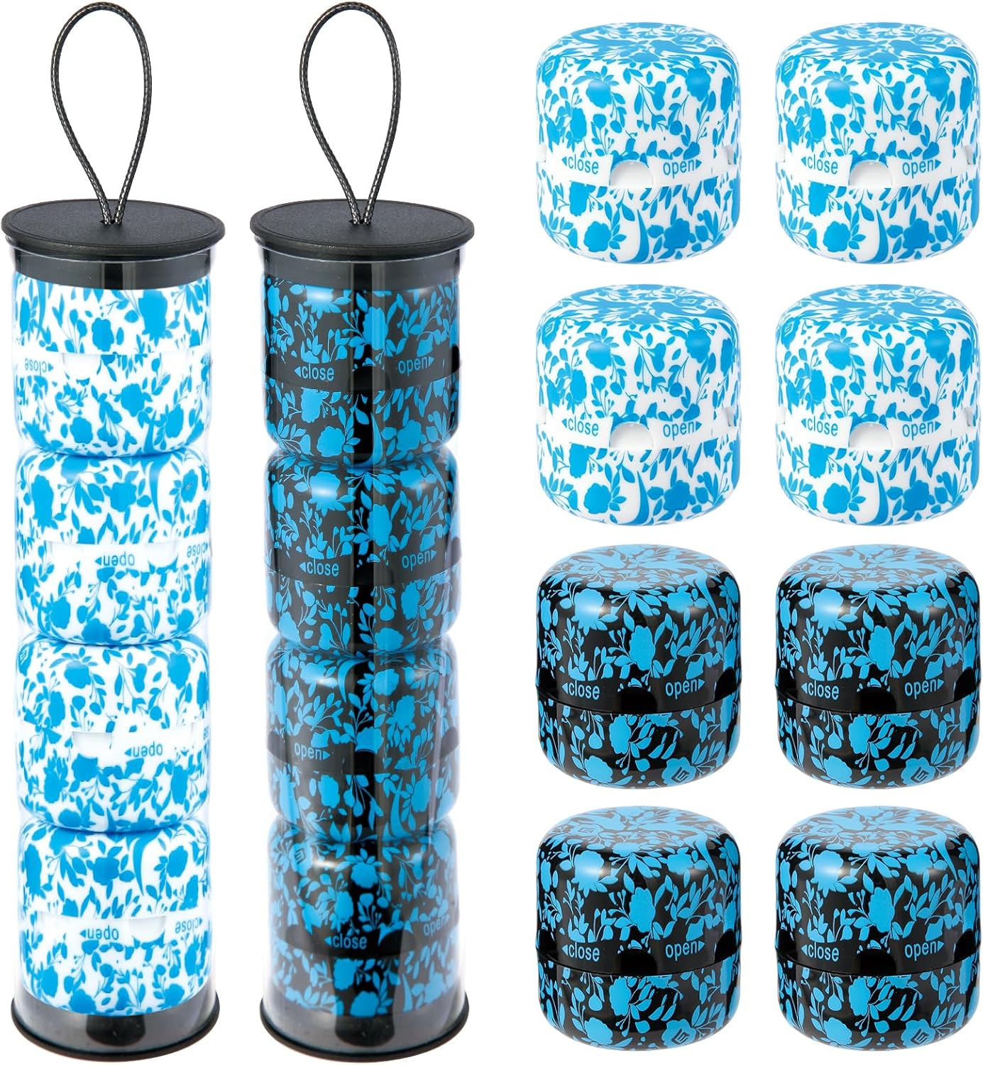 Eco-Fused Deodorizing Pods for Sneakers, Lockers, Gym Bags - 8 Pack - Shoe Deodorizer - Also Great for Homes, Offices and Cars - Easy Twist Lock/Open Mechanism - Ocean Fresh/Linen Scent