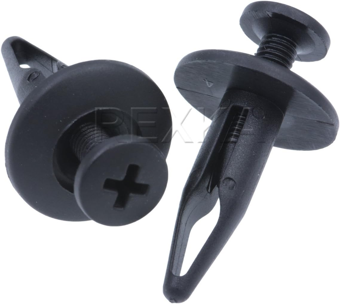 Rexka 30Pcs Radiator Shroud & Trim Retainer Push-Type Clips Rivet for GM 20664092 Ford N804570S image number 2