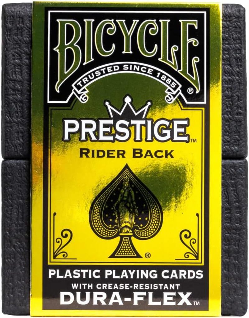 Bicycle Prestige Waterproof Plastic Playing Cards, Black Playing Cards, 100% Plastic, 1 Deck image number 1