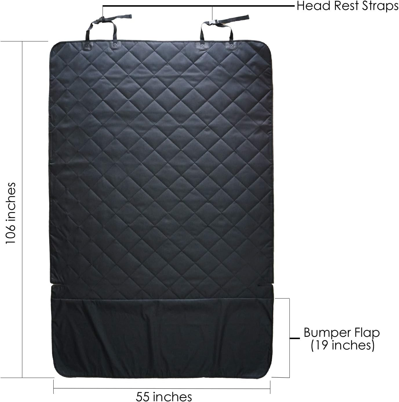 NOBER Pet Cargo Liner Cover for Dogs SUV Cars Waterproof Non Slip Universal Fit with Bumper Flap Extra Large image number 5