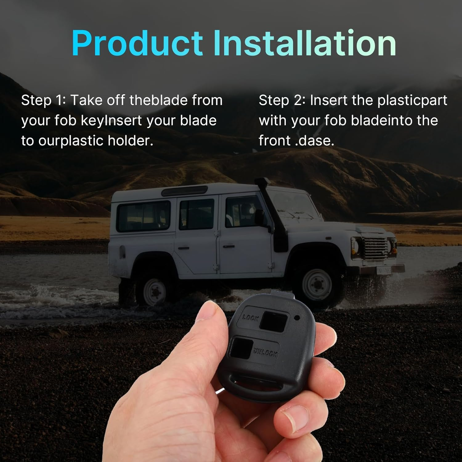 Key Fob Shell Case Replacement, Remote Control Key Case Shell 2 Buttons for Toyota Prado Corolla Echo Tarago Alphard MR2 Hiace Previa RAV4 Yaris Passo Space Truck Celica Estima Land Cruiser image number 6