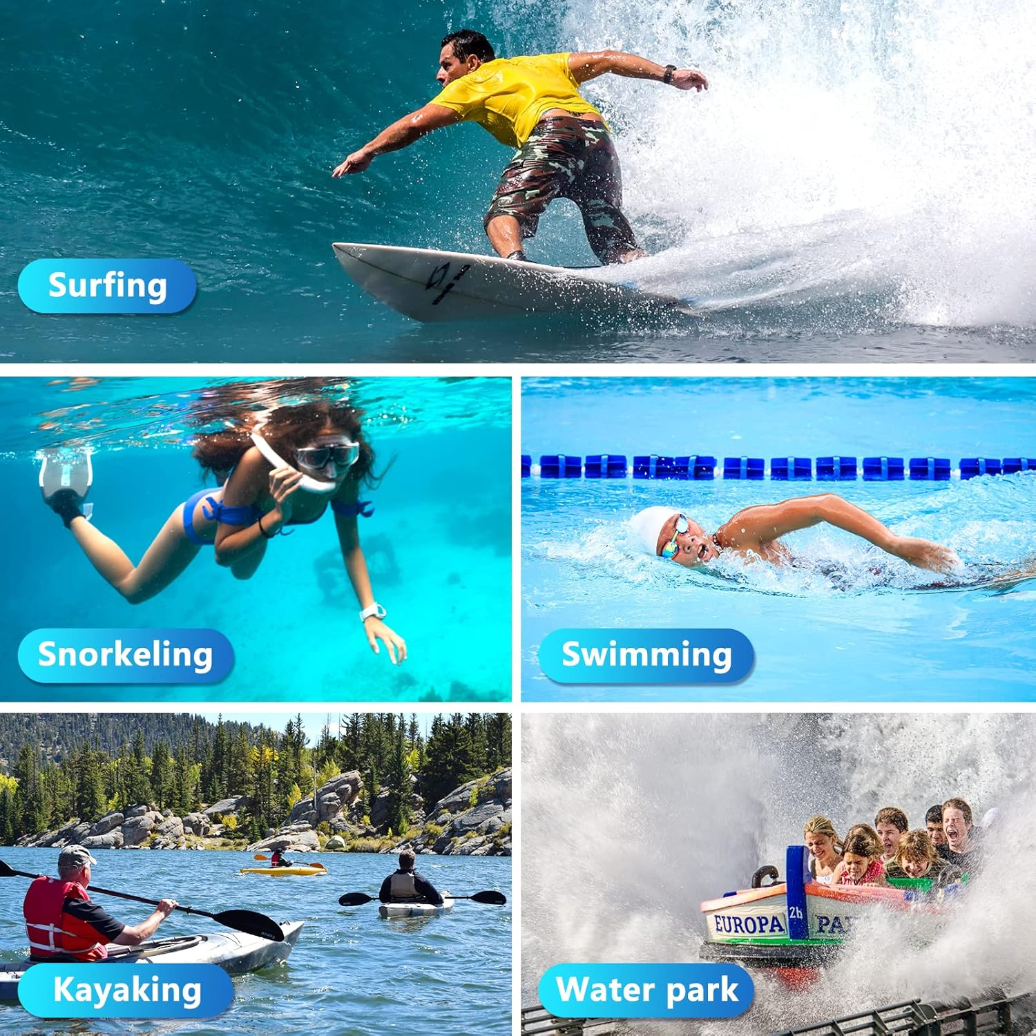 IPX8 Waterproof Phone Pouch Floating, [Expandable Space] Waterproof Bag, Cell Phone Dry Bag with Adjustable Lanyard for Iphone Samsung Google up to 7.0" White image number 4