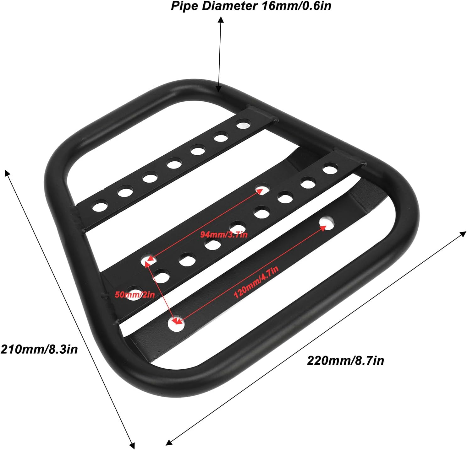 Black Motorcycle Rear Rack Seat Luggage Rack Motorcycle Luggage Shelf Rear Luggage Holder Rack for Street Scrambler 900 2016-2022 image number 4