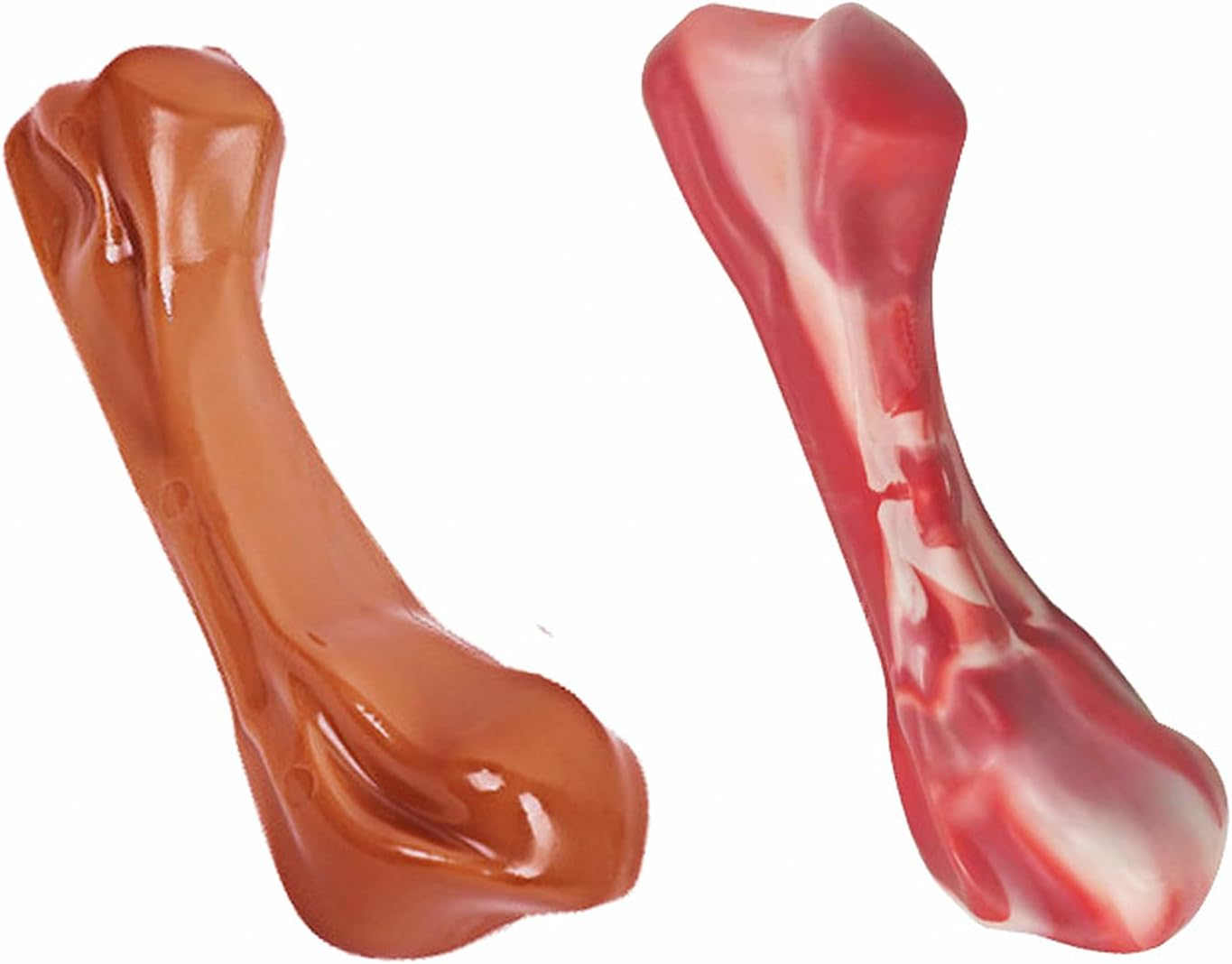 Lvpradior Indestructible Dog Chew Toy for Aggressive Chewers, Durable Nylon Beef Flavour Dog Bones for Medium/Large Breed Dogs Teeth Cleaning, Teething, Promotes Healthy Teeth & Gums (Flesh) image number 1