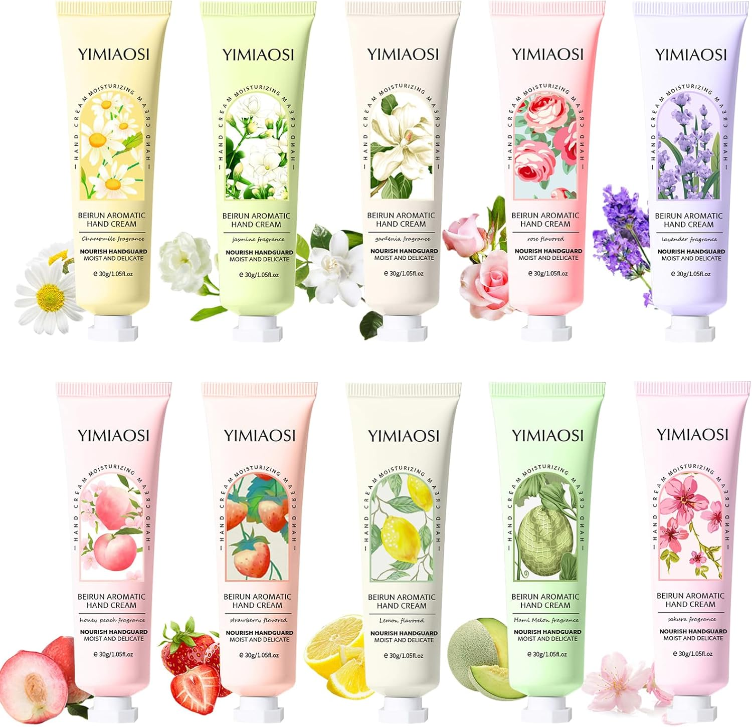 10 Pack Travel Size Hand Cream Bulk - Natural Plant Fragrance Moisturizing Lotion for Dry Cracked Hands, Gift Set for Women & Teens (Mom, Teacher, Nurse, Bridesmaid) - Birthday, Mothers Day, Nurses Week, Teacher Appreciation image number 6