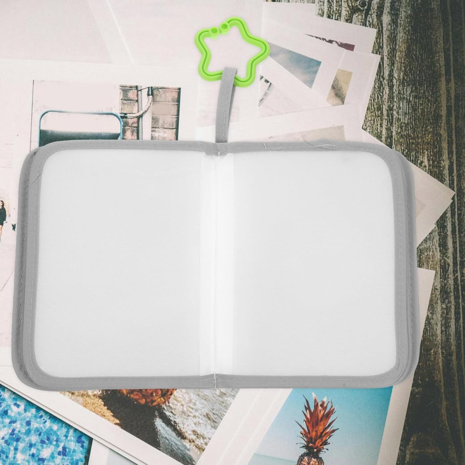 Vaguelly Album Memory Picture Book for First Photo Album Kiddy Photo Cloth Soft Scrapbook Grey Cloth image number 4