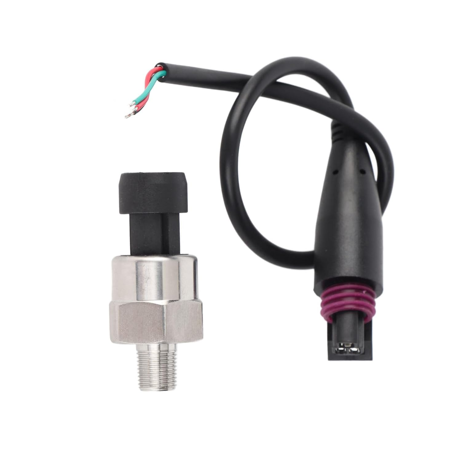 Pressure Transducer Sender Sensor with Connector - 1/8 Inch 27 NPT Thread Stainless Steel Pressure Sensor for Oil, Fuel, Air, Water (100PSI) image number 6