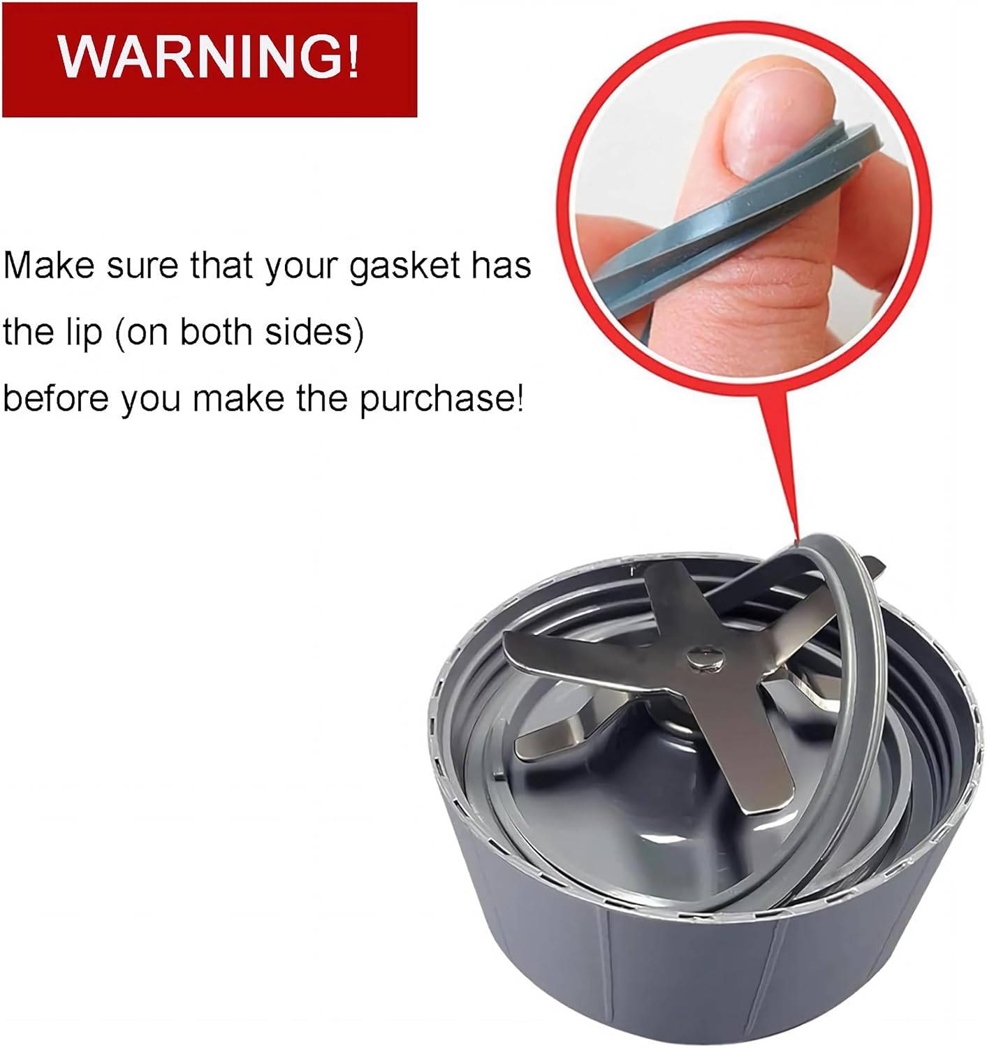 4 PCS Blender Seal Gaskets Silicone O-Ring,600W/900W Juicer and Blender Sealing Gaskets, High-Temperature Resistant Food-Grade Sealing Ring Rubber Ring Replacement Parts image number 2