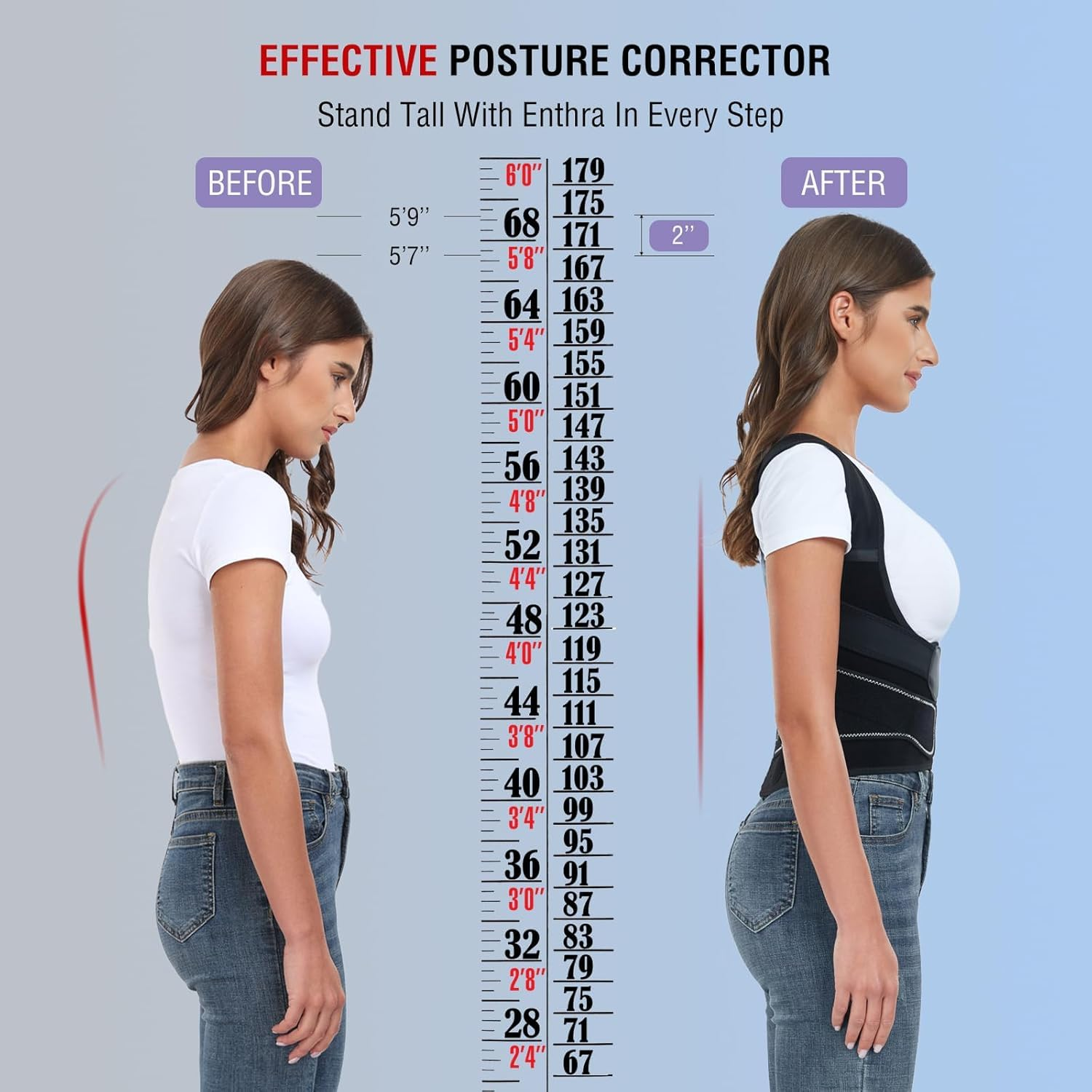 Shoulder Brace Posture Corrector for Women Men, Xinm Back Support Belt Lower Back Brace Scoliosis and Hunchback Correction Shoulder Support Spine Corrector Adjustable Posture Trainer - Black (Medium) image number 1
