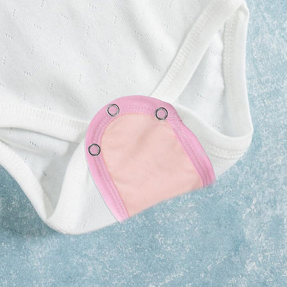 Holibanna 5Pcs Cotton Baby Bodysuit Extender Snap Set Soft Breathable Jumpsuit Extension for Boys Girls Easy Wear Toddler Outfit Accessory image number 5